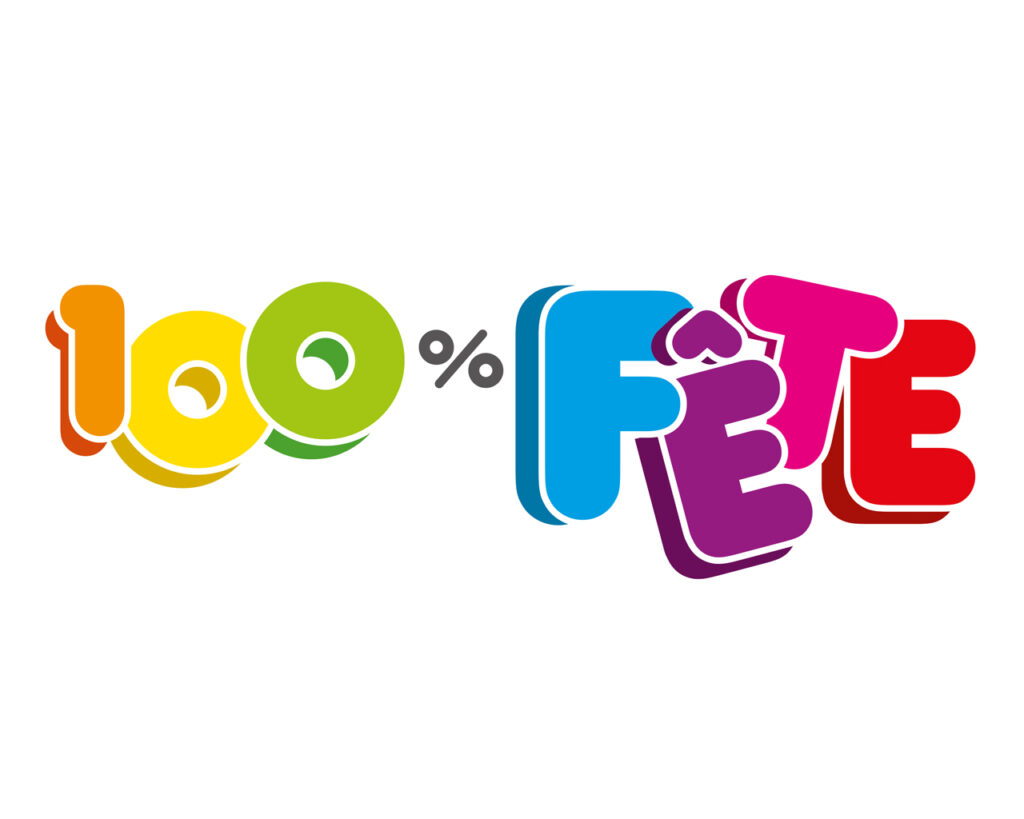 logo 100% fete au belair centre à yverdon