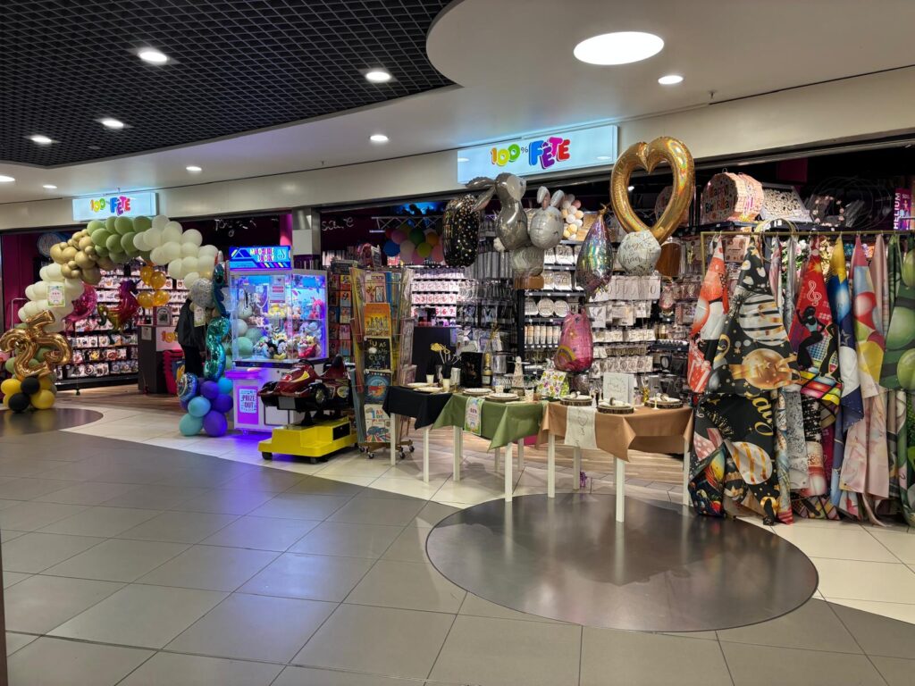 enseigne 100% fete au belair centre à yverdon