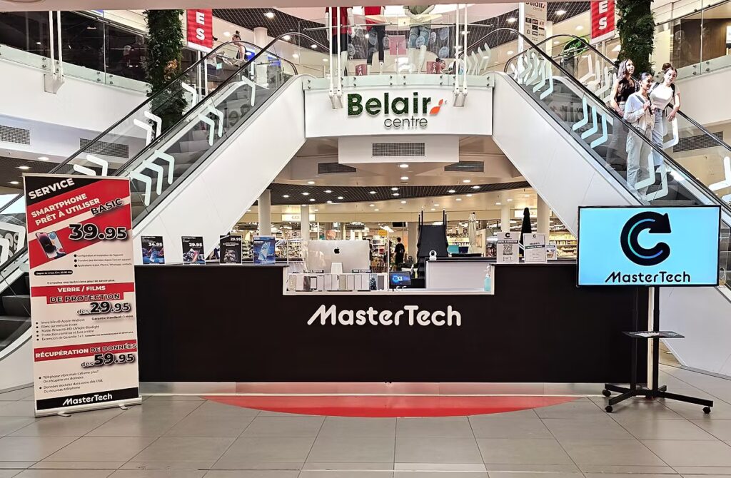 enseigne mastertech au belair centre à yverdon